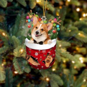 Pembroke Welsh Corgi In Snow Pocket Christmas…