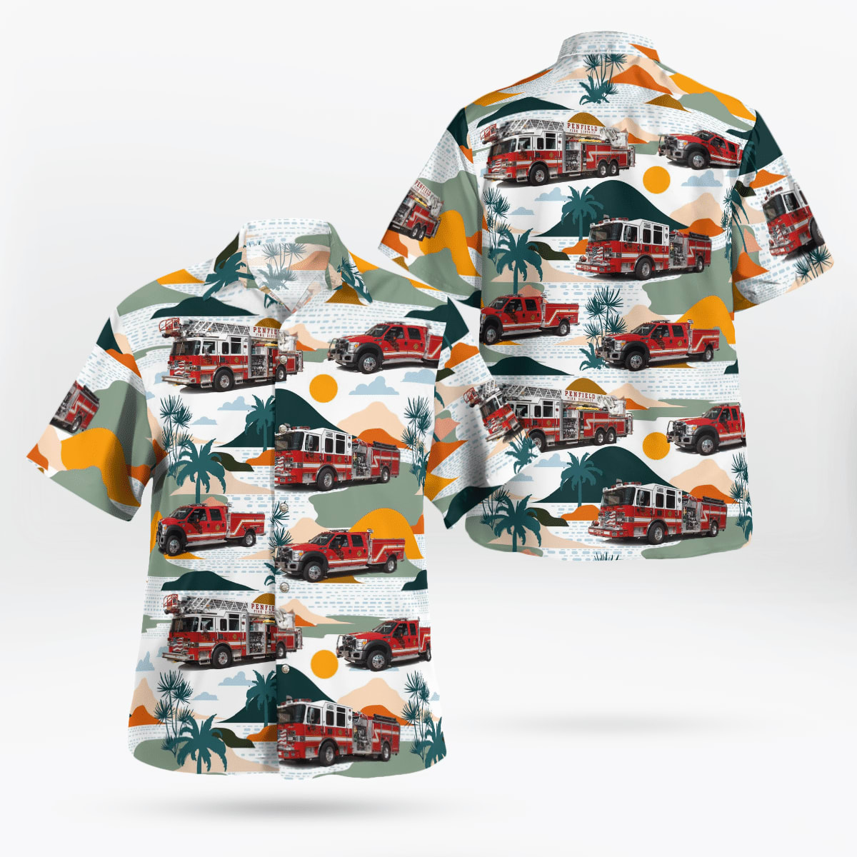 Penfield Fire Company, Penfield, NY, Penfield Fire Company Hawaiian Shirt – Gifts For Firefighters In Penfield, NY Penfield Fire Company, Penfield, NY, Penfield Fire Company Hawaiian Shirt – Gifts For Firefighters In Penfield, NY