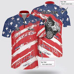 Persinalized Darts Team American Flag Dart Jerseys Shirt