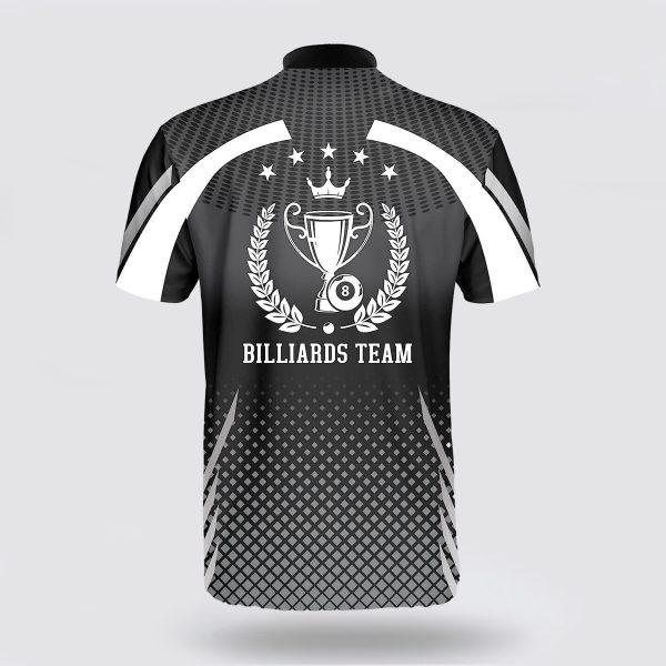 Personalized Billiard Ball Trophy Black White Billiard Jerseys Shirt