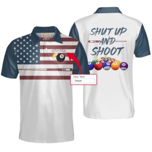 Personalized Billiard Shut Up And Shoot Polo Shirt – Bowling Men Polo Shirt – Gifts To Get For Your Dad – Father’s Day Shirt