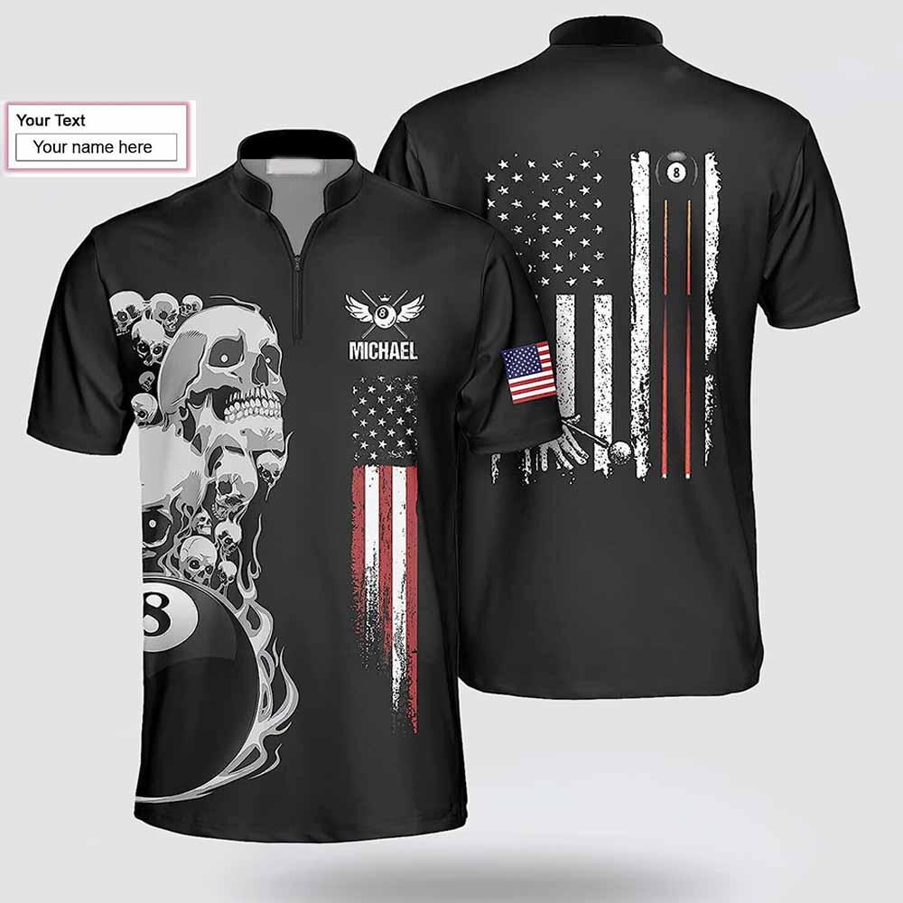 Billiard Shirt - Awesome Billiard Snooker Near Me America Flag