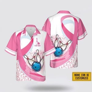Personalized Bowling Pattern Pink Breast Cancer Bowling Hawaiin Shirt Beachwear Gift For Bowler 1 brivz9.jpg