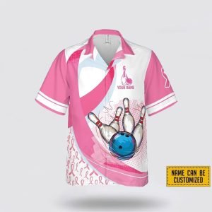 Personalized Bowling Pattern Pink Breast Cancer Bowling Hawaiin Shirt Beachwear Gift For Bowler 2 exfhc0.jpg