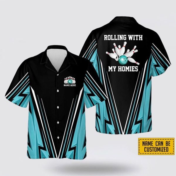 Personalized Bowling Rollingn With My Homes Bowling Hawaiin Shirt – Gift For Bowling Enthusiasts