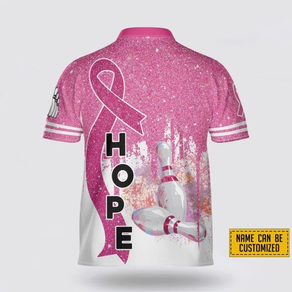 Personalized Breast Cancer Hope Bowling Jersey Shirt – Perfect Gift for Bowling Fans