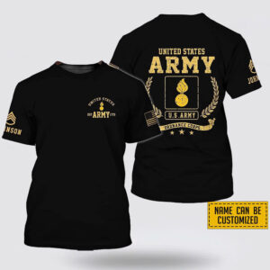 Personalized Name Rank Army Ordnance Corps EST Army 1775  All Over Print 3D T Shirt – Gift For Military Personnel