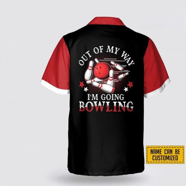 Personalized Out Of My Way I’m Going Bowling Pattern Bowling Hawaiin Shirt – Gift For Bowling Enthusiasts