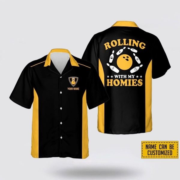 Personalized Rolling Bowling With My Homes Bowling Hawaiin Shirt – Gift For Bowling Enthusiasts