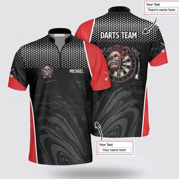 Personalized Smoky Skull Dart Pattern Dart Jersey Shirt