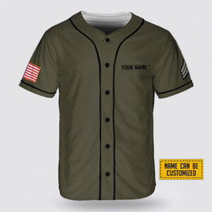 Personalized US Army Rank Veteran Baseball Jersey - Gift For Military Personnel
