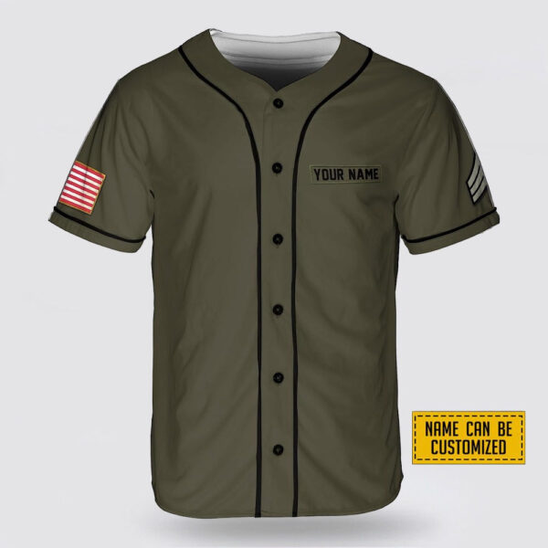 Personalized US Army Rank Veteran Baseball Jersey – Gift For Military Personnel