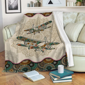 Pilot Vintage Mandala Fleece Throw Blanket –…