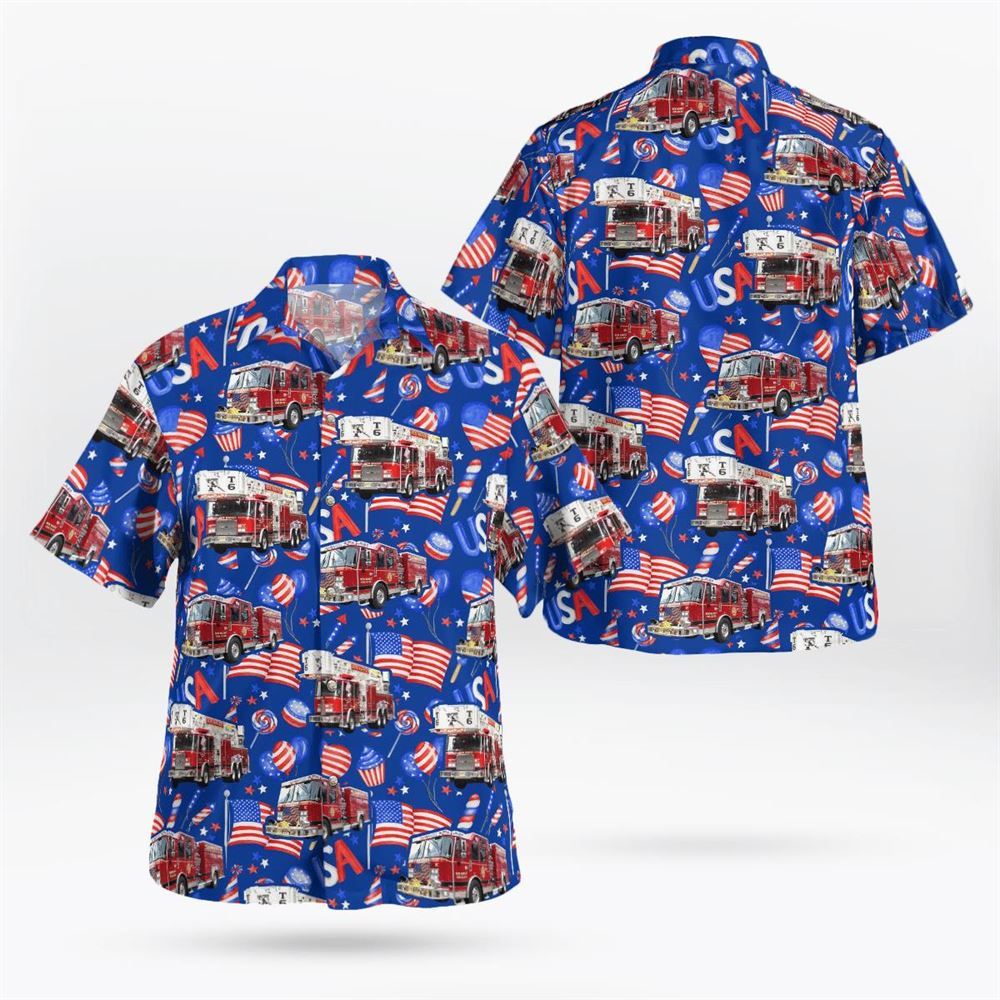 Piscataway, New Jersey, New Market Volunteer Fire Company #1, 4th Of July Hawaiian Shirt – Gifts For Firefighters In Piscataway, NJ Piscataway, New Jersey, New Market Volunteer Fire Company #1, 4th Of July Hawaiian Shirt – Gifts For Firefighters In Piscataway, NJ