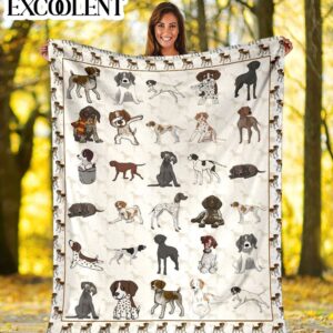 Pointer Fleece Throw Blanket - Pendleton Sherpa Fleece Blanket - Gifts For Dog Lover