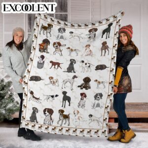 Pointer Fleece Throw Blanket - Pendleton Sherpa Fleece Blanket - Gifts For Dog Lover