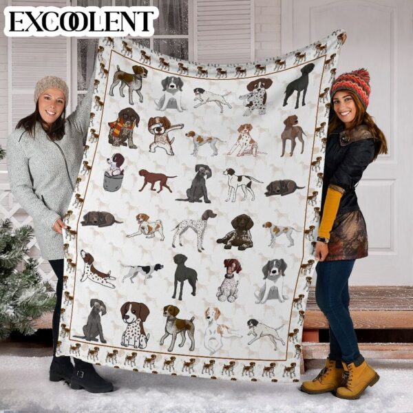 Pointer Fleece Throw Blanket – Pendleton Sherpa Fleece Blanket – Gifts For Dog Lover