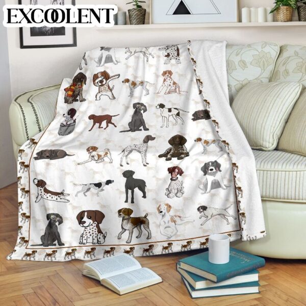 Pointer Fleece Throw Blanket – Pendleton Sherpa Fleece Blanket – Gifts For Dog Lover