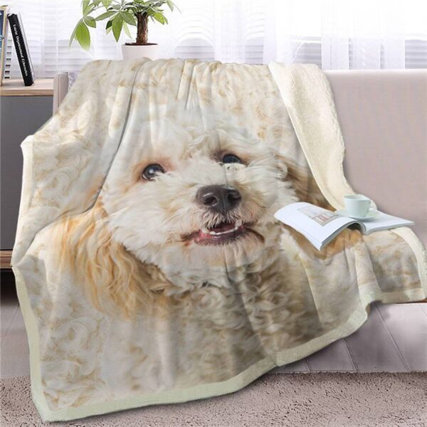 Poodle Face  Fleece Throw Blanket – Pendleton Sherpa Fleece Blanket – Gifts For Dog Lover