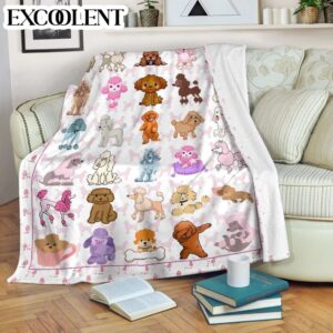 Poodle Fleece Throw Blanket - Pendleton Sherpa Fleece Blanket - Gifts For Dog Lover