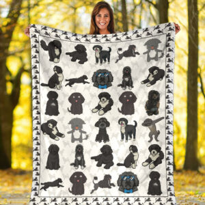 Portuguese Water Fleece Throw Blanket - Pendleton Sherpa Fleece Blanket - Gifts For Dog Lover