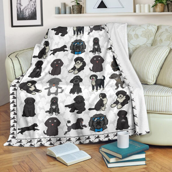 Portuguese Water Fleece Throw Blanket – Pendleton Sherpa Fleece Blanket – Gifts For Dog Lover