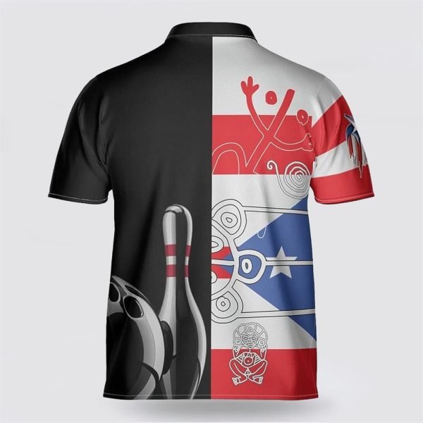 Puerto Rico Flag Bowling Pattern Bowling Jersey Shirt – Gift For Bowling Enthusiasts