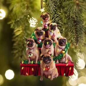 Pug Christmas Lovely Tree Gift For Bulldog…