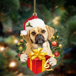 Puggle Dogs Give Gifts Hanging Christmas Plastic…