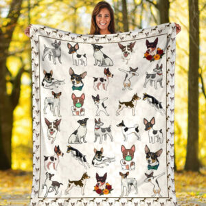 Rat Terrier Fleece Throw Blanket - Pendleton Sherpa Fleece Blanket - Gifts For Dog Lover