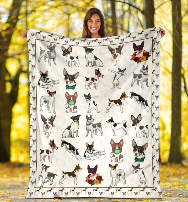 Rat Terrier Fleece Throw Blanket – Pendleton Sherpa Fleece Blanket – Gifts For Dog Lover