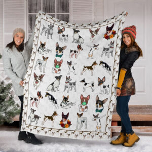 Rat Terrier Fleece Throw Blanket - Pendleton Sherpa Fleece Blanket - Gifts For Dog Lover