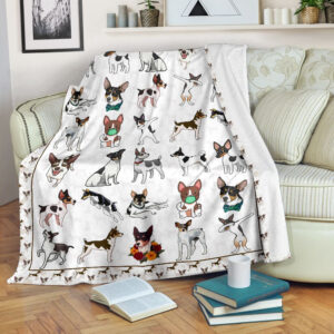 Rat Terrier Fleece Throw Blanket - Pendleton Sherpa Fleece Blanket - Gifts For Dog Lover