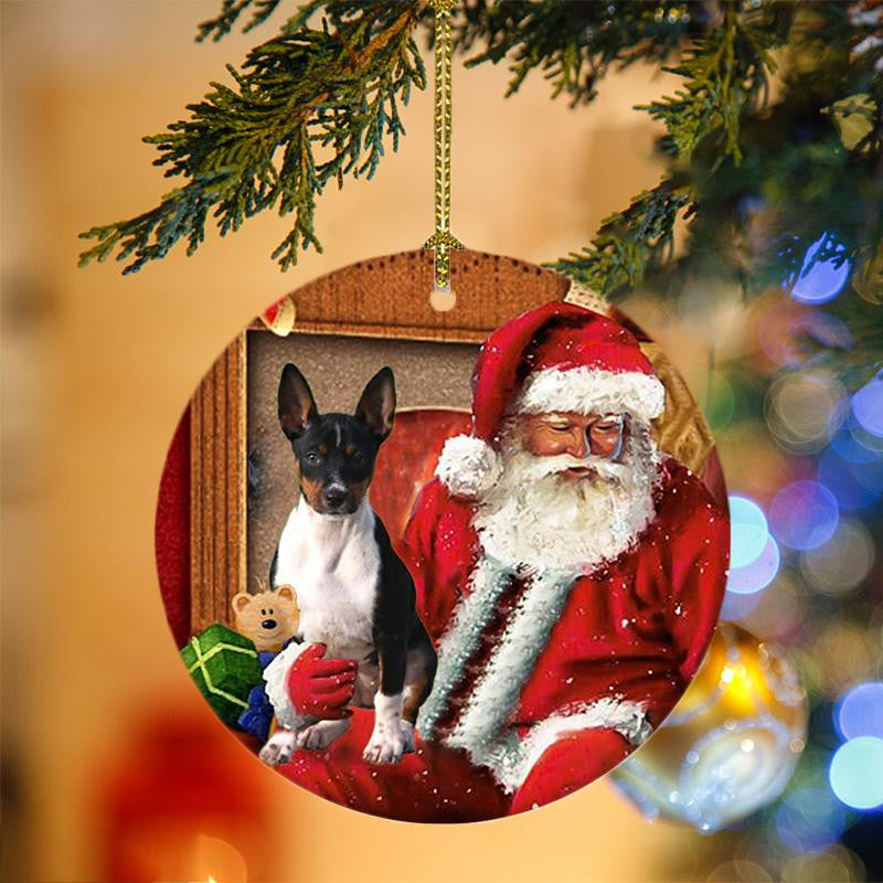 Rat Terrier With Santa Christmas Christmas Plastic Hanging Ornament – Christmas Decor Rat Terrier With Santa Christmas Christmas Plastic Hanging Ornament – Christmas Decor