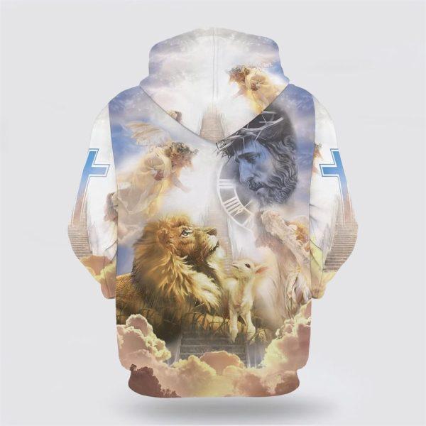 Reaching God’s Hand Jesus Is My Savior All Over Print 3D Hoodie – Gifts For Christians
