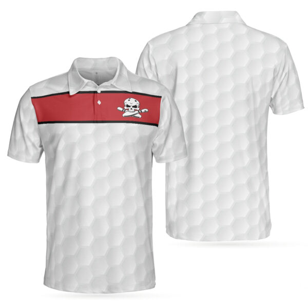 Red And White Skull Sleeve Men Polo Shirt – Bowling Men Polo Shirt – Gifts To Get For Your Dad – Father’s Day Shirt