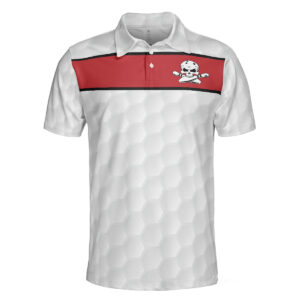 Red And White Skull Sleeve Men Polo Shirt - Bowling Men Polo Shirt - Gifts To Get For Your Dad - Father's Day Shirt
