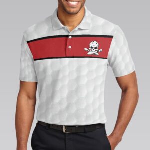 Red And White Skull Sleeve Men Polo Shirt - Bowling Men Polo Shirt - Gifts To Get For Your Dad - Father's Day Shirt