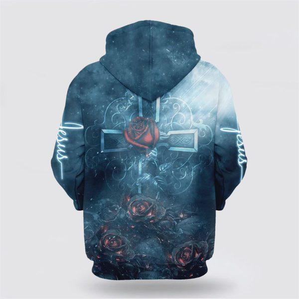 Rose Faith All Over Print 3D Hoodie – Gifts For Christians