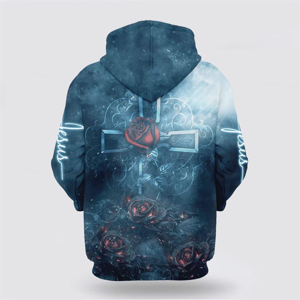 Rose Faith All Over Print 3D Hoodie – Gifts For Christians Rose Faith All Over Print 3D Hoodie – Gifts For Christians