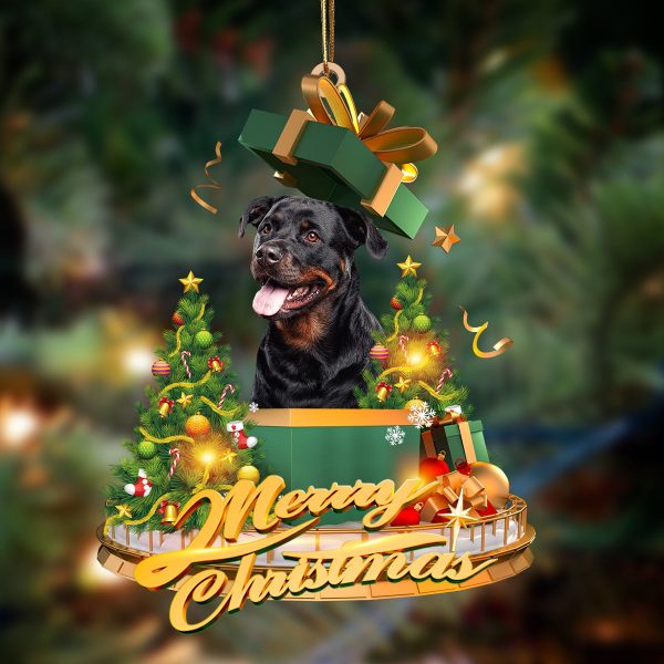 Rottweiler-Christmas Gifts&Dogs Hanging Christmas Plastic Hanging Ornament