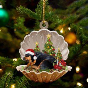 Rottweiler-Sleeping Pearl In Christmas Two Sided Christmas…