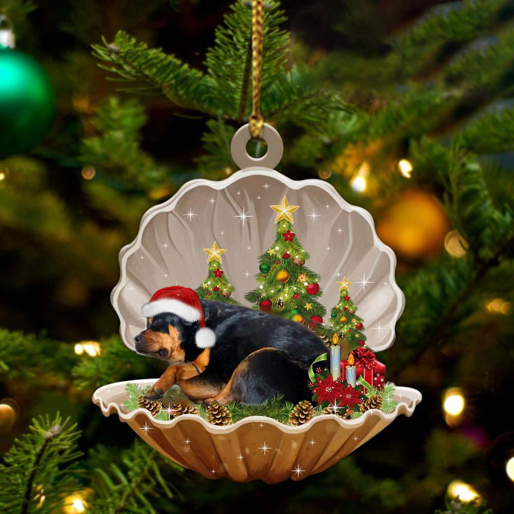 Rottweiler-Sleeping Pearl In Christmas Two Sided Christmas Plastic Hanging Ornament – Funny Ornament Rottweiler-Sleeping Pearl In Christmas Two Sided Christmas Plastic Hanging Ornament – Funny Ornament