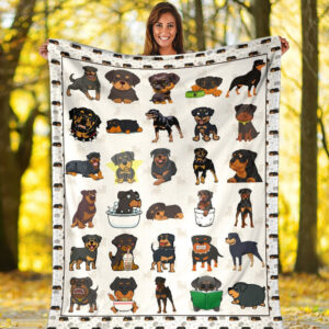 Rottweiler Fleece Throw Blanket - Pendleton Sherpa Fleece Blanket - Gifts For Dog Lover