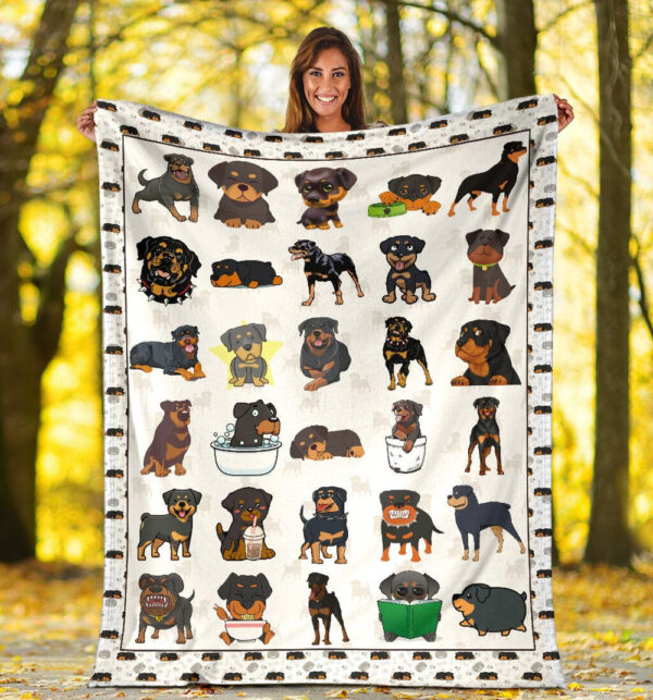 Rottweiler Fleece Throw Blanket – Pendleton Sherpa Fleece Blanket – Gifts For Dog Lover