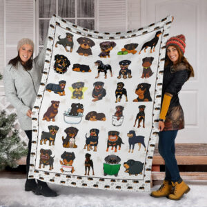 Rottweiler Fleece Throw Blanket - Pendleton Sherpa Fleece Blanket - Gifts For Dog Lover