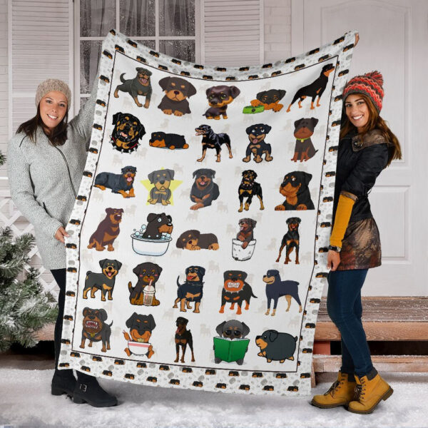 Rottweiler Fleece Throw Blanket – Pendleton Sherpa Fleece Blanket – Gifts For Dog Lover