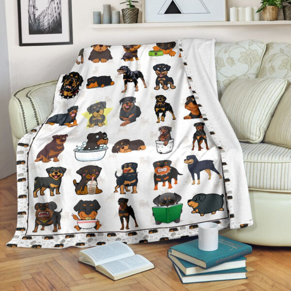 Rottweiler Fleece Throw Blanket – Pendleton Sherpa Fleece Blanket – Gifts For Dog Lover