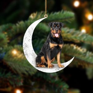 Rottweiler Sit On The Moon-Two Sided Christmas…