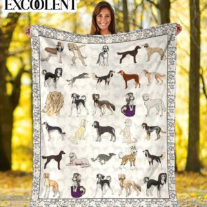 Saluki Fleece Throw Blanket - Pendleton Sherpa Fleece Blanket - Gifts For Dog Lover